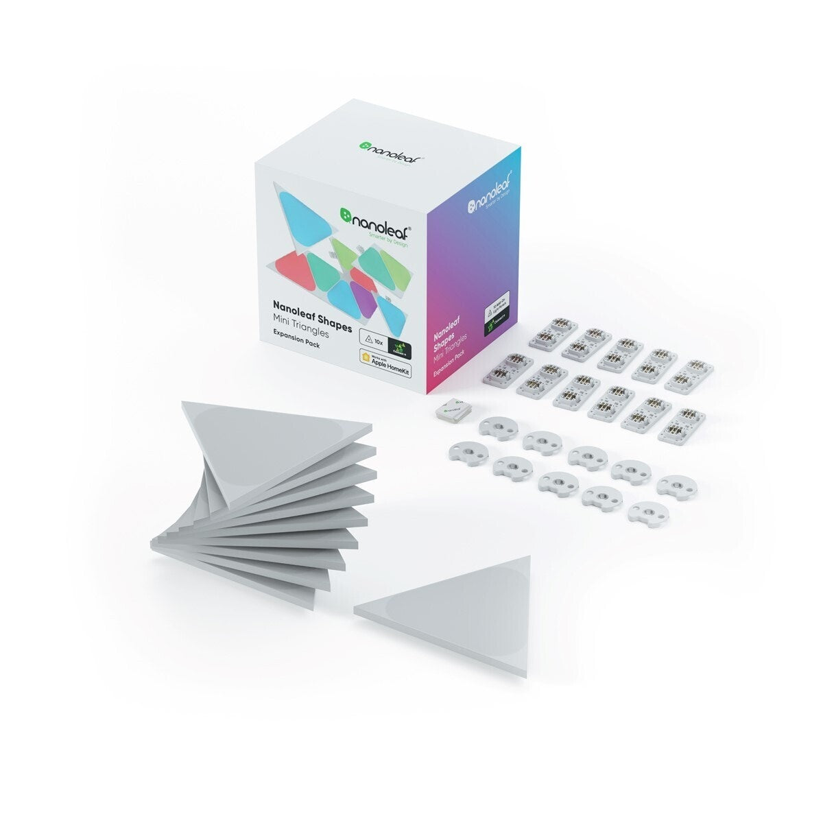 Nanoleaf Shapes Mini Triangle 智能迷你三角形燈板擴展套裝 (10塊裝) - 香港行貨